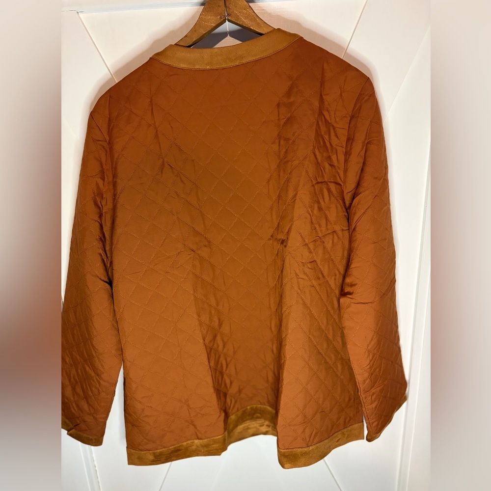 Women's Quilted Orange Jacket SIZE XL NWT - Picture 10 of 11